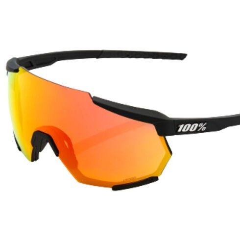 Gafas 100% RACETRAP SOFT TACT BLACK HIPER RED MULTILAYER MIRROR LENS